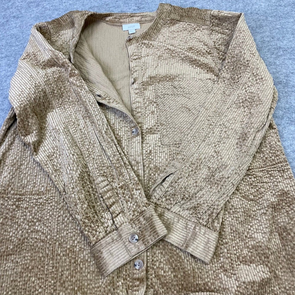 Pure Jill J.Jill Textured Corduroy Duster L Button Front Longline Shirt Jacket - Picture 9 of 16